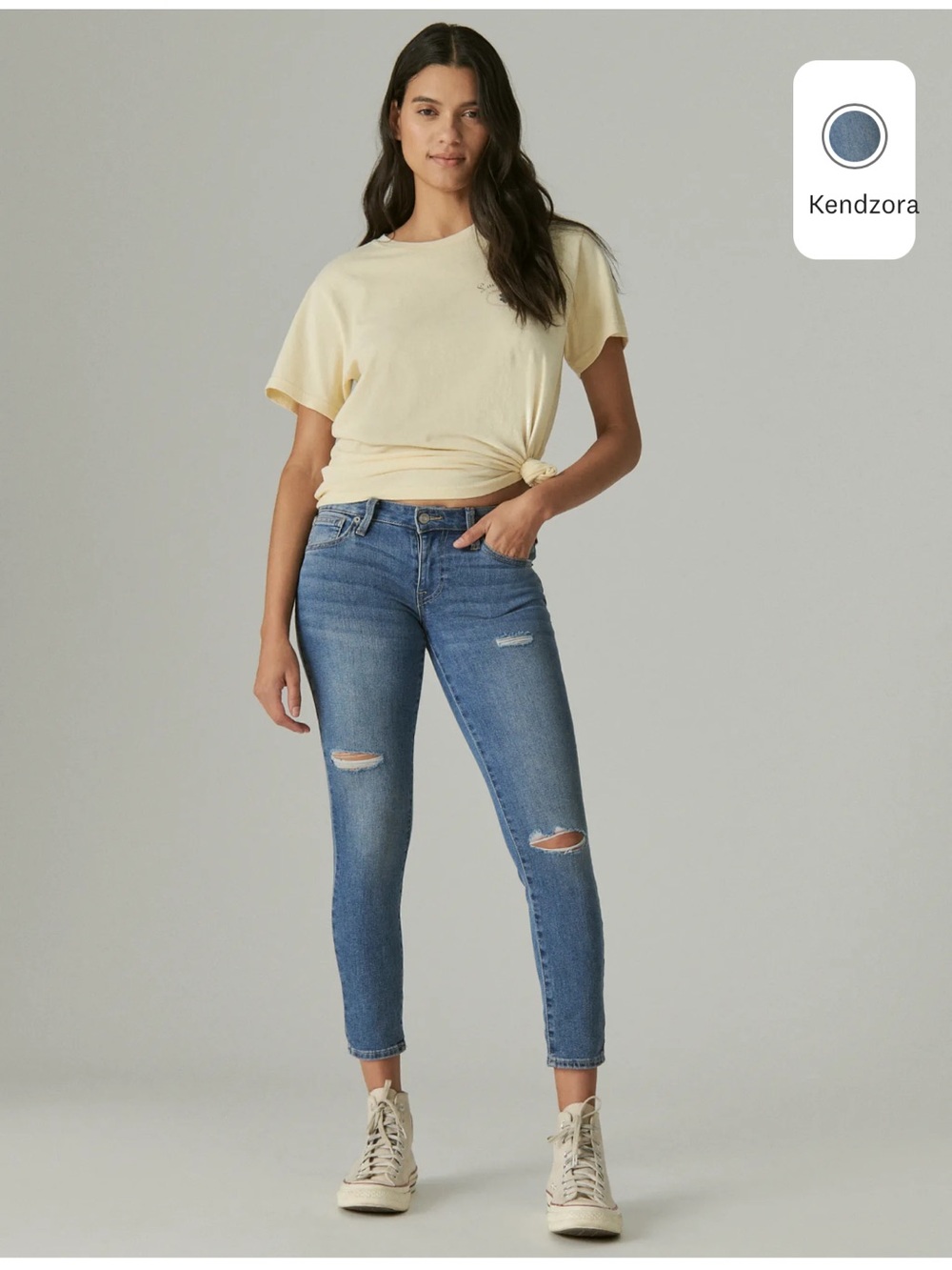 Lucky Brand Low-Rise Skinny Lolita Distressed Jeans | Size 6 Ankle